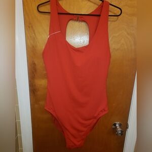 NWT Andie Catalina Flat one piece in Cherry Red